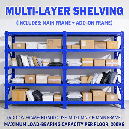 Multi-Layer Cargo Storage Shelf Warehouse Shelving Unit Heavy Duty Metal Rack