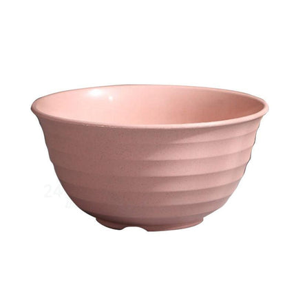 4pcs Wheat Straw Rice Bowl Round Noodle Bowl Drop Proof Kitchen Tableware Set