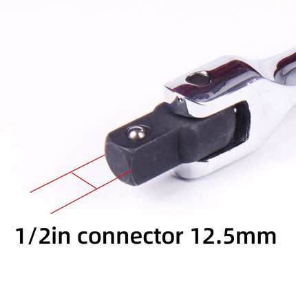 24in F-Shape CR-V Breaker Bar 1/2 Drive Socket Wrench for Car Truck Repair Use