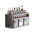 Wall Mounted Kitchen Spice Box Shelf Multifunctional Organiser for Herbs Spices