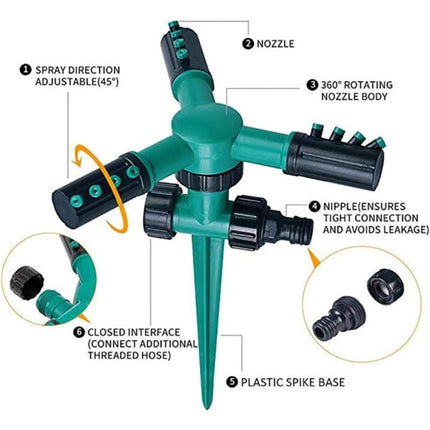 360° Rotating Lawn Sprinkler Automatic Garden Water Sprinklers Lawn Irrigatlo