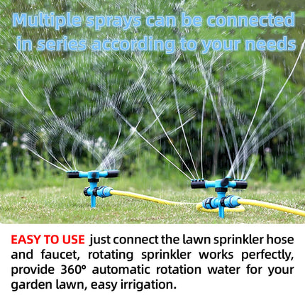 360° Rotating Lawn Sprinkler Automatic Garden Water Sprinklers Lawn Irrigatlo