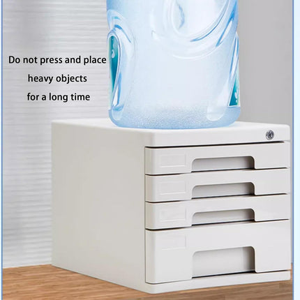 4 Tier Desktop File Storage Cabinet A4 Letter Files Confidential Records Storage