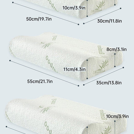 1/2PCS Memory Foam Neck Pillow Wavy Contour Slow Rebound Pillow
