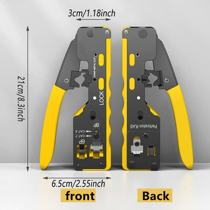 Network Cable Pliers Multi-Function Crimping Tool Dovetail Clamp for Wiring