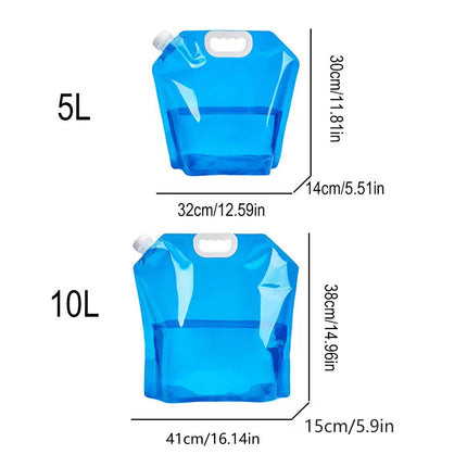 4pcs Folding Water Storage Bag Portable Bucket for Camping Hiking Outdoor Sports
