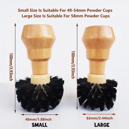 Coffee Basket Brush Coffee Cleaning Brush with Wood Handle for Portafilter Basket