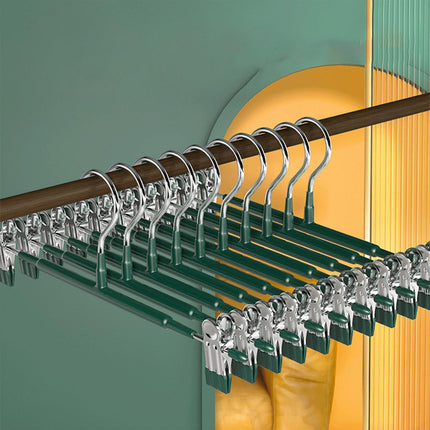 10pcs Home Wardrobe Pant Rack Hanging Trouser Organizer Clothes Hanger