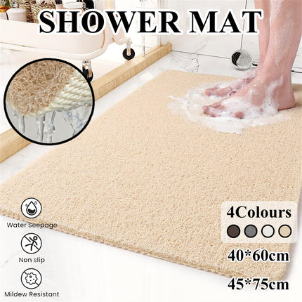 Anti Slip Bathroom Mat Non Slip Shower Floor Mat Quick Dry Soft Comfortable Rug