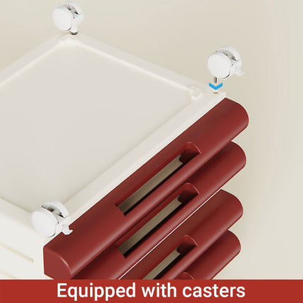 8 Tier Mobile File Organiser Cabinet with Wheels for A4 Letter Documents Books