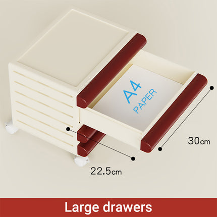 8 Tier Mobile File Organiser Cabinet with Wheels for A4 Letter Documents Books