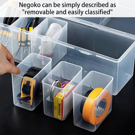 Small Parts Screw Storage Box Transparent Organizer Portable Hardware Toolbox