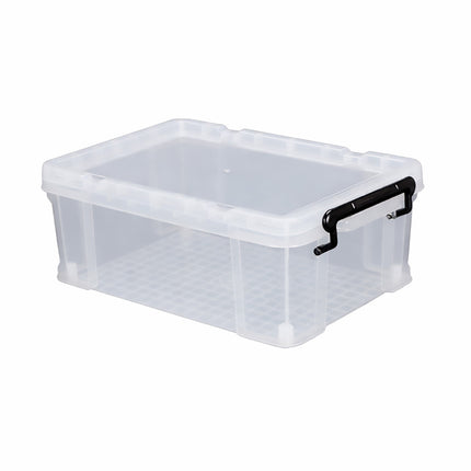 25L 50L Clear Plastic Storage Box with Lid Stackable Latching for Toys Clothes