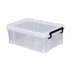 25L 50L Clear Plastic Storage Box with Lid Stackable Latching for Toys Clothes