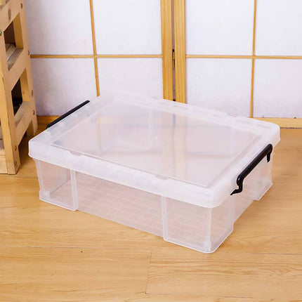 25L 50L Clear Plastic Storage Box with Lid Stackable Latching for Toys Clothes