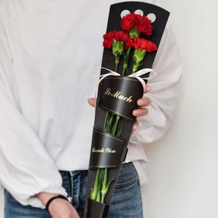 20pcs Valentines Day Flower Box Rose Packaging Handheld Kraft Paper Flower Bag