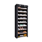 10 Tier Shoe Rack Stainless Steel Frame Non Woven Fabric for Shoe Storage Use