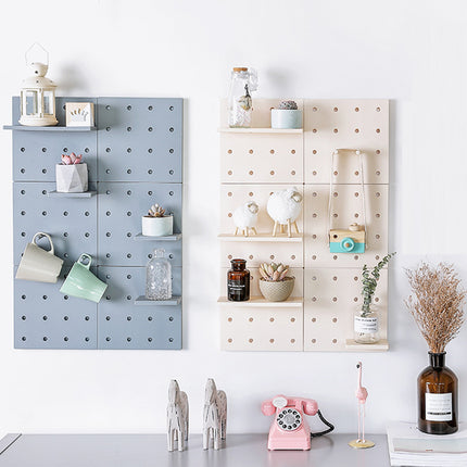 4PCS Pegboard Storage Rack Hanging Shelf Home Office Durable Space Saving Use