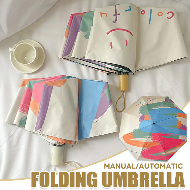 Folding Sunscreen Umbrella UV Protection Sunshade Portable Manual or Automatic