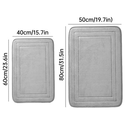 40×60cm and 50×80cm Bathroom Floor Mat with Quick Dry Non-Slip Backing