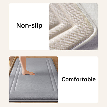 40×60cm and 50×80cm Bathroom Floor Mat with Quick Dry Non-Slip Backing