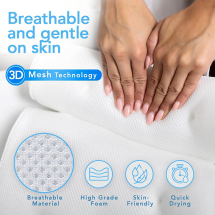 Bathtub Pillow Non-Slip for Bath Tub Spa Shower Comfortable Water Resistant