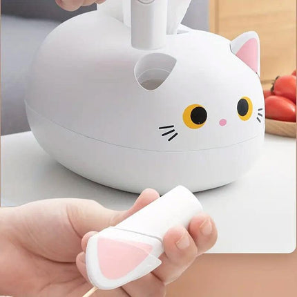 Cartoon Cute Kitten Tissue Box Drawer Box with Toothpick Holder Organizer