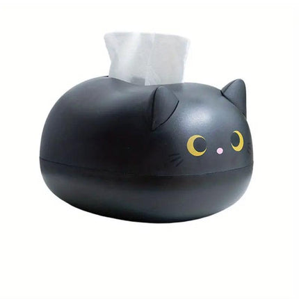 Cartoon Cute Kitten Tissue Box Drawer Box with Toothpick Holder Organizer