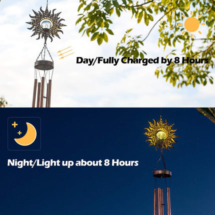 Solar Wind Chime Light Outdoor Waterproof Garden Decoration Courtyard Lamp