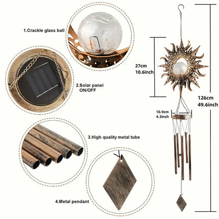 Solar Wind Chime Light Outdoor Waterproof Garden Decoration Courtyard Lamp