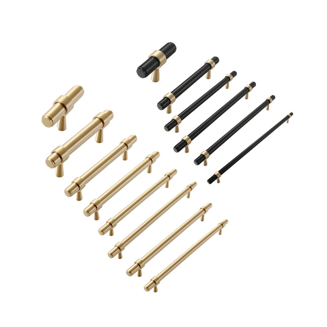8 Sizes Pure Copper Cabinet Handles Long Drawer Pulls for Wardrobe Door Furniture