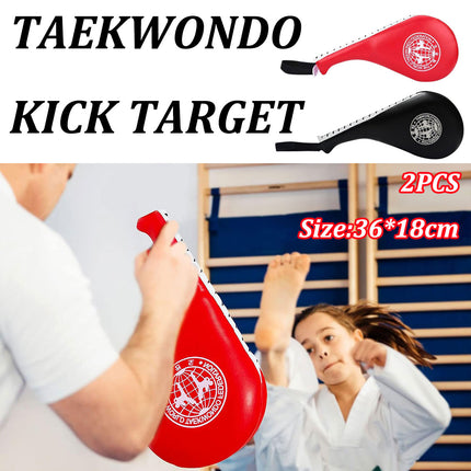 Taekwondo Kick Target 2PCS PU Foot Board Double Blade Training Pad 36 x 18cm