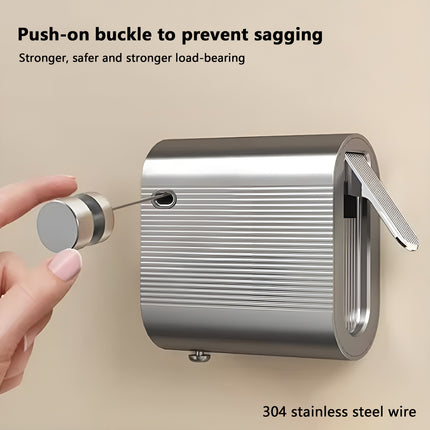 Retractable No-Drill Invisible Washing line 4.2M Length for Laundry Drying