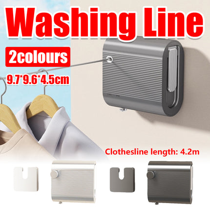 Retractable No-Drill Invisible Washing line 4.2M Length for Laundry Drying