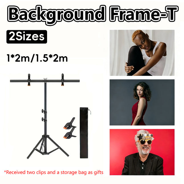Photography Backdrop Stand T-Frame Durable for Photo Studio Video Shooting