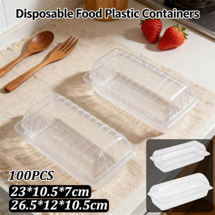 100PCS Disposable Cake Fruit Pastry Takeaway Packaging Box Transparent FoodGrade