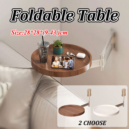 Wall-Mounted Foldable Round Table Durable Space Saving for Kitchen Bathroom Use