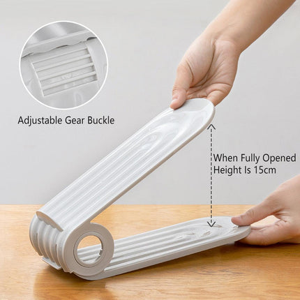 20pcs Shoe Slots Organizer Adjustable Double Layer Shoe Rack Stackable Support