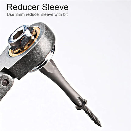 Multi Bit Ratchet Wrench Set 23pcs Flexible Head Tool Kit DIY Repair AU