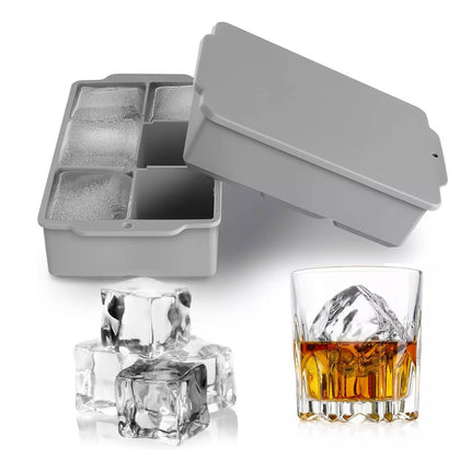 Large Silicone Ice Cube Tray Food Grade Mould for Whiskey Block Maker Kitchen
