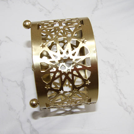 4PCS Hollow Candle Tray Iron Cutout Romantic for Home Wedding Party Decor Use