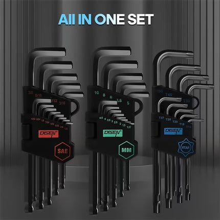 36PCS Allen Key Set Hex Torx Ball End Wrench Kit for Bike Repair Workshop
