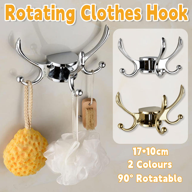 Wall Mounted Coat Hook Rotating Design Foldable Hook Space Saving For Home