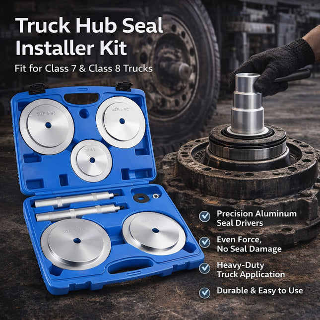 Truck Hub Seal Installer Kit Aluminium Drivers Heavy Duty Repair Tool Set