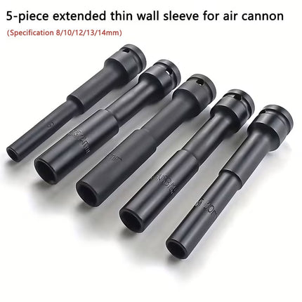 5PCS Extended Hex Socket Set 1/2 Inch Drive Repair Removal Tool for Automovie