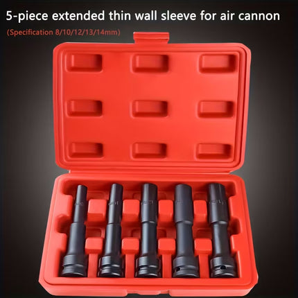 5PCS Extended Hex Socket Set 1/2 Inch Drive Repair Removal Tool for Automovie