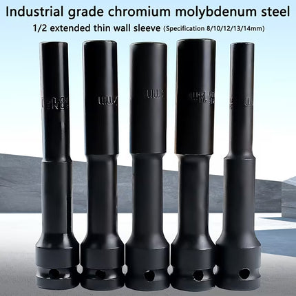 5PCS Extended Hex Socket Set 1/2 Inch Drive Repair Removal Tool for Automovie