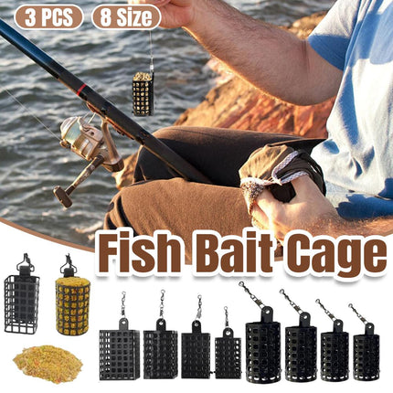 3pcs Bait Cage Attachment Tool Fishing Nesting Device for Outdoor Angling Use