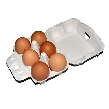 200PCS Paper Egg Tray 6 Slot Molded Pulp Leak-Proof for Egg Packaging Use
