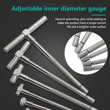 Telescoping Bore Gauge Set 6Pcs 8-150mm Internal Measuring Tool Kit Steel